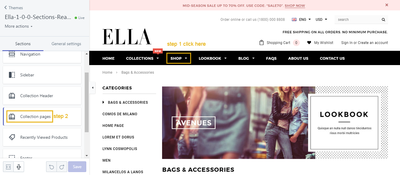 Collection Header