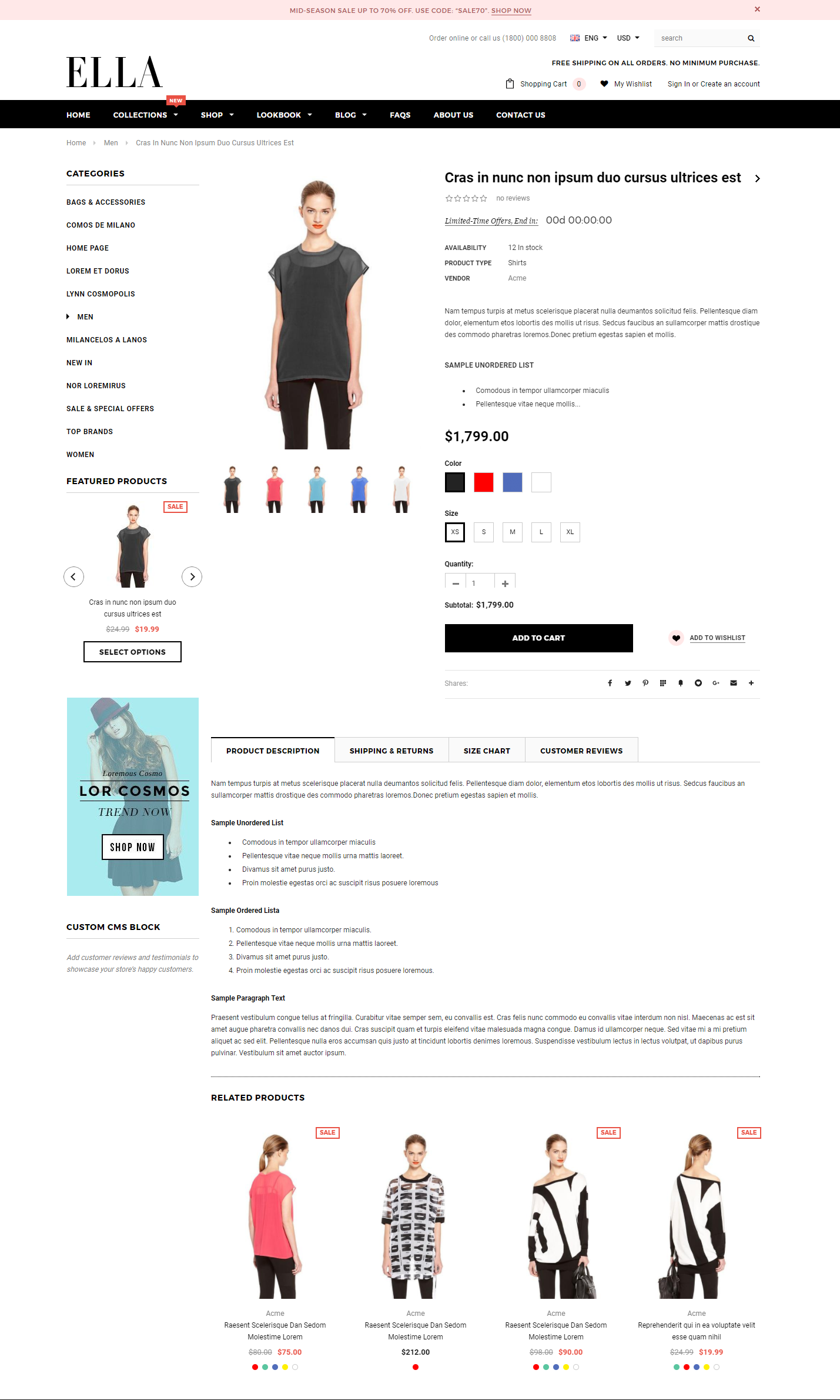 Porduct page