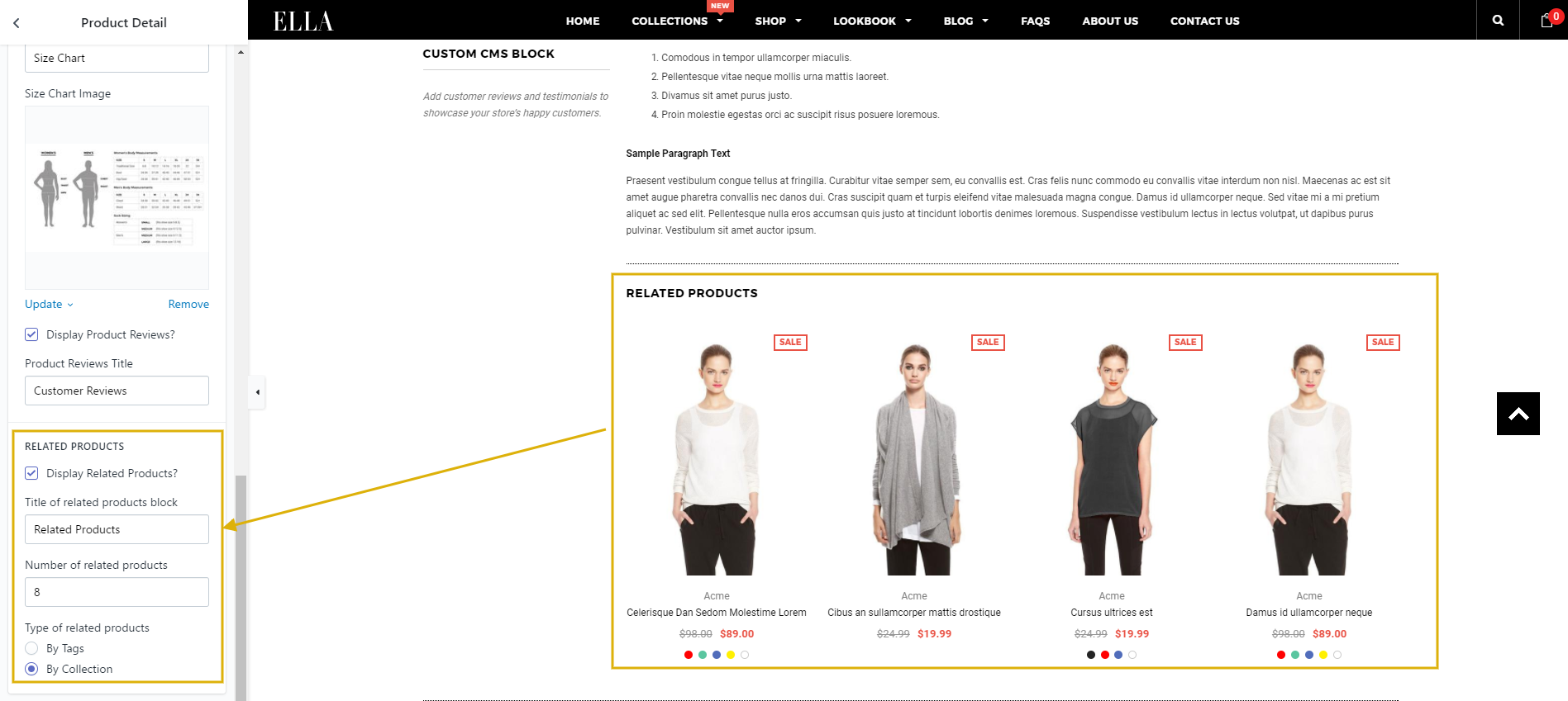 Porduct page