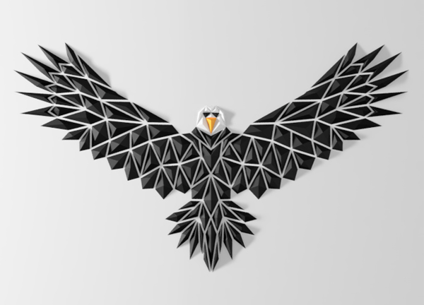 “Aigle” polygonale 3D – 3D WallArt