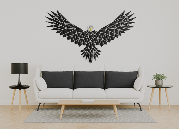 “Aigle” polygonale 3D – 3D WallArt