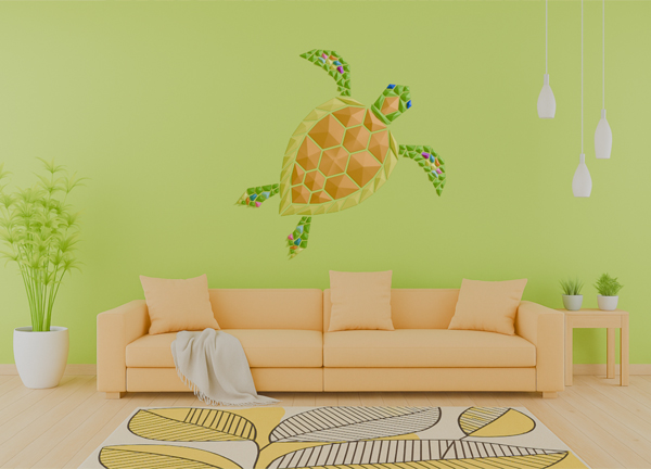 “Tortue” polygonale 3D – 3D WallArt