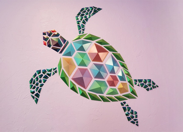 “Tortue” polygonale 3D – 3D WallArt