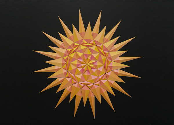 “Soleil / Etoile” polygonale 3D – 3D WallArt