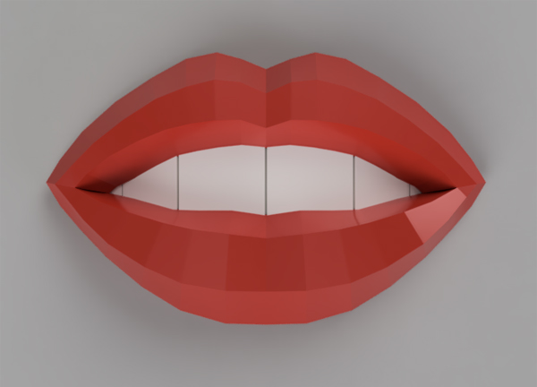 "Woman Lips Wall Pop Art" – 3D WallArt