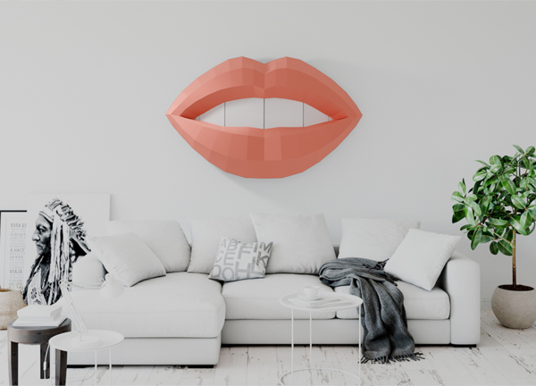 "Woman Lips Wall Pop Art" – 3D WallArt