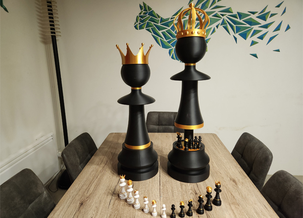 Large Chess Pawn with fashion accessories